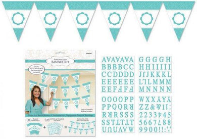 Egg Blue Personalised Pennant Banner - The Base Warehouse