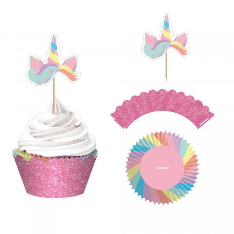 Magical Rainbow Birthday Glittered Cupcake Kit - The Base Warehouse