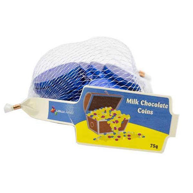 12 Piece Chocolate Blue Coins - 75g - The Base Warehouse