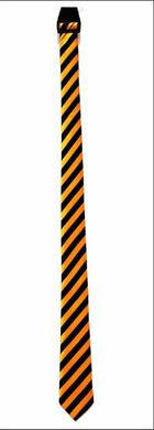 Long Orange Slim Tie with Stripe - The Base Warehouse