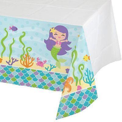 Mermaid Plastic Table Cover 1.4m x 2.6m - The Base Warehouse