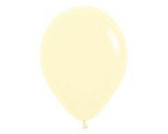 50 Pack Pastel Matte Yellow Latex Balloons - 12cm - The Base Warehouse