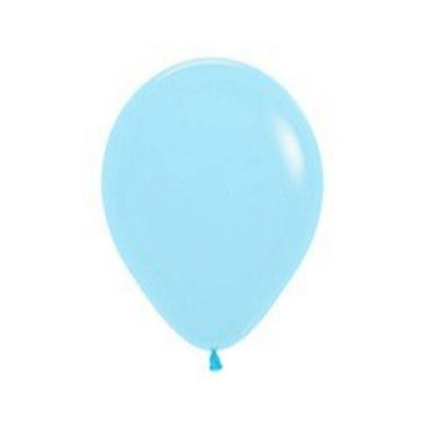 50 Pack Pastel Matte Blue Latex Balloons - 12cm - The Base Warehouse