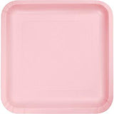 Load image into Gallery viewer, 24 Pack Classic Pink Square Paper Dinner Plates - 23cm - The Base Warehouse
