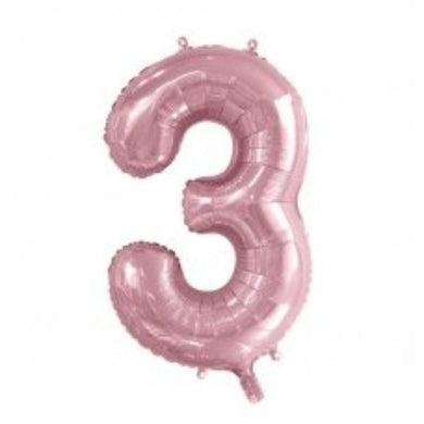 Light Pink Number 3 Foil Balloon - 86cm - The Base Warehouse