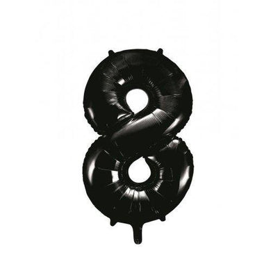 Black Number 8 Foil Balloon - 86cm - The Base Warehouse