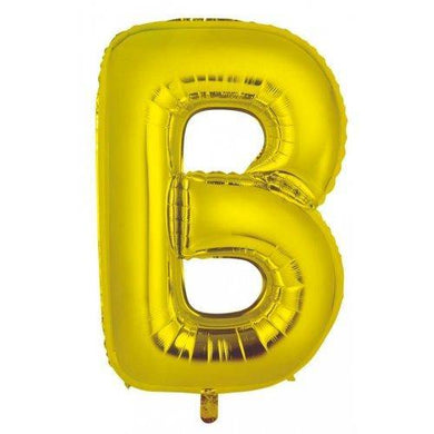 Gold Decrotex Letter B Foil Balloon - 86cm - The Base Warehouse