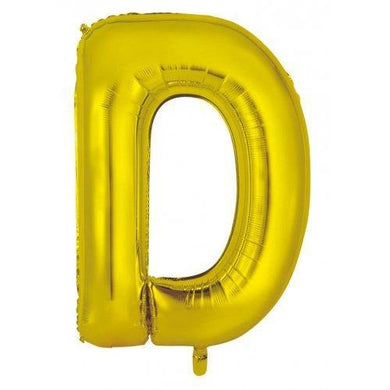 Gold Decrotex Letter D Foil Balloon - 86cm - The Base Warehouse