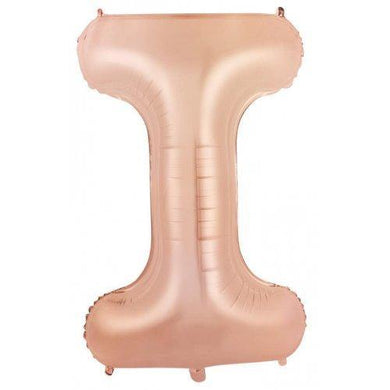 Rose Gold Decrotex Letter I Foil Balloon - 86cm - The Base Warehouse