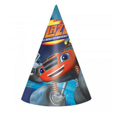 8 Pack Blaze Paper Cone Hats - The Base Warehouse