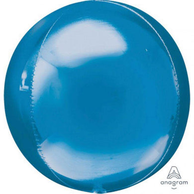 Orbz Blue Foil Balloon - 38cm x 40cm - The Base Warehouse