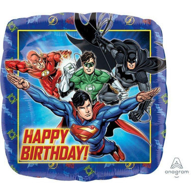Justice League Happy Birthday Foil Balloon - 45cm - The Base Warehouse