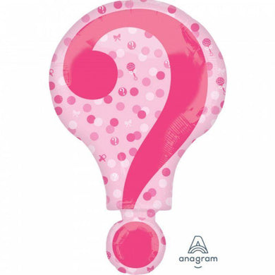 SuperShape XL Gender Reveal Question Mark Foil Balloon - 45cm x 71cm - The Base Warehouse