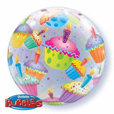 Cupcakes Bubble Balloon 55cm - The Base Warehouse