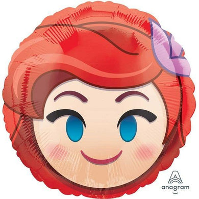 Little Mermaid Ariel Emoji Foil Balloon - The Base Warehouse