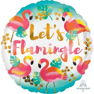 Lets Flamingle Foil Balloon - 45cm - The Base Warehouse