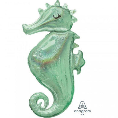 Mermaid Wished Seahorse Foil Balloon - 50cm x 96cm - The Base Warehouse