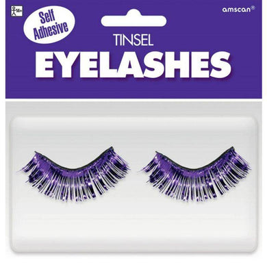Purple Tinsel Eyelashes - The Base Warehouse