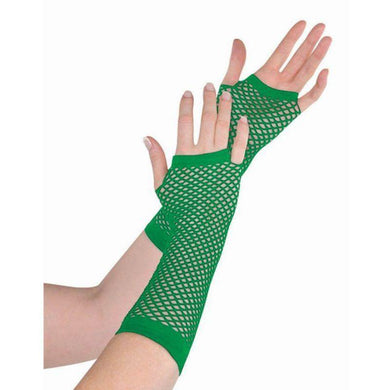 Green Long Fishnet Gloves - The Base Warehouse