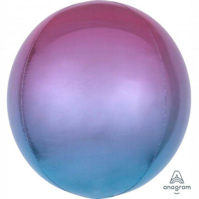 Orbz Ombre Pink & Blue Foil Balloon - 38cm x 40cm - The Base Warehouse