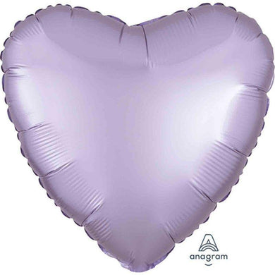 Satin Luxe Pastel Lilac Heart Foil Balloon - 45cm - The Base Warehouse