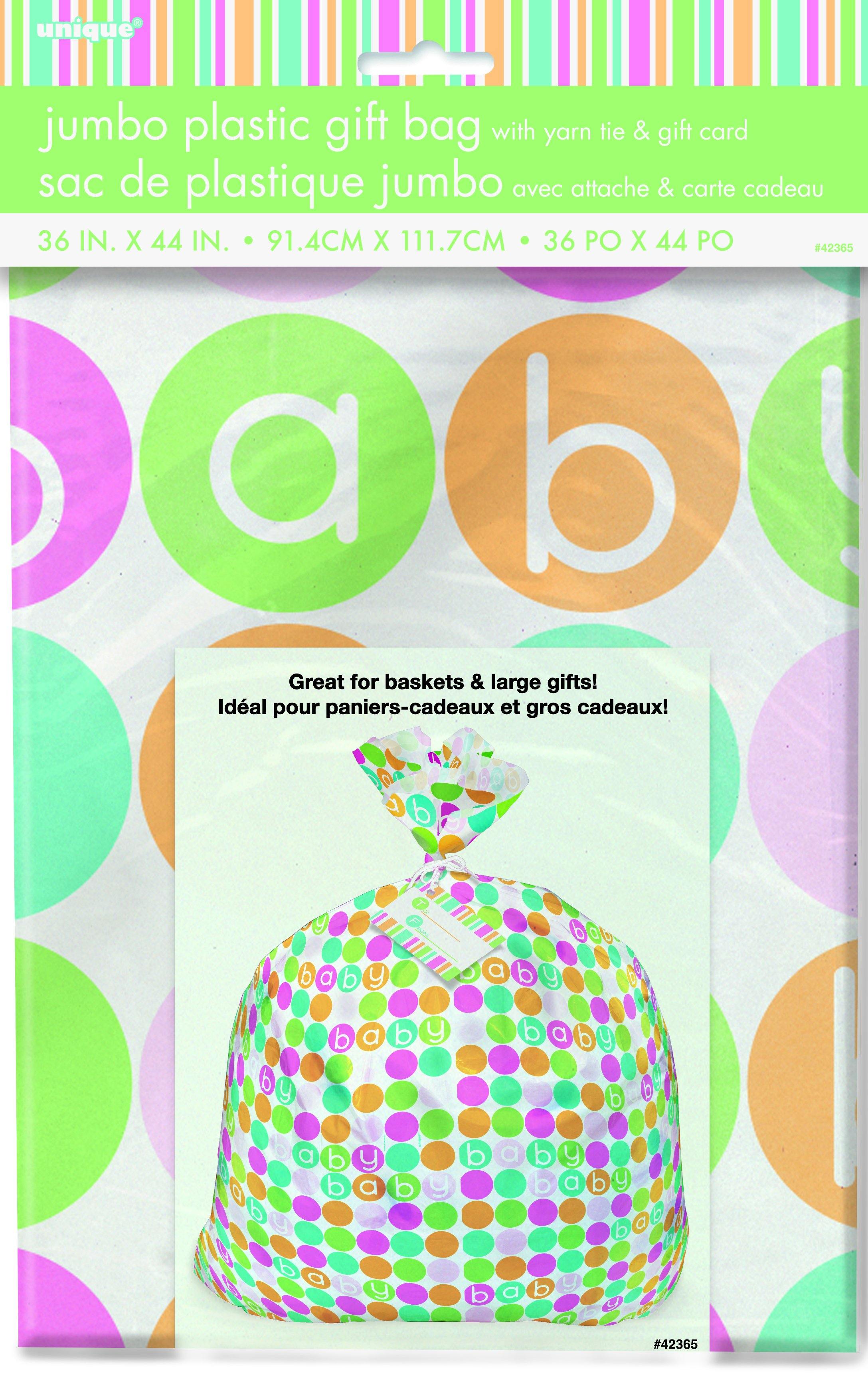 Pastel Baby Shower Jumbo Cello Bag with Gift Card - 91.4cm x 111.7cm - The Base Warehouse