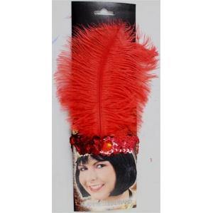 Red Sequin Flapper Headband - The Base Warehouse