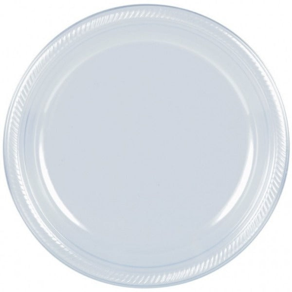 20 Pack White Plastic Plates - 17.7cm