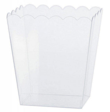 Small Clear Plastic Scalloped Container - The Base Warehouse