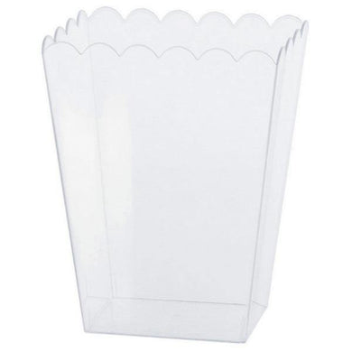 Medium Clear Plastic Scalloped Container - The Base Warehouse