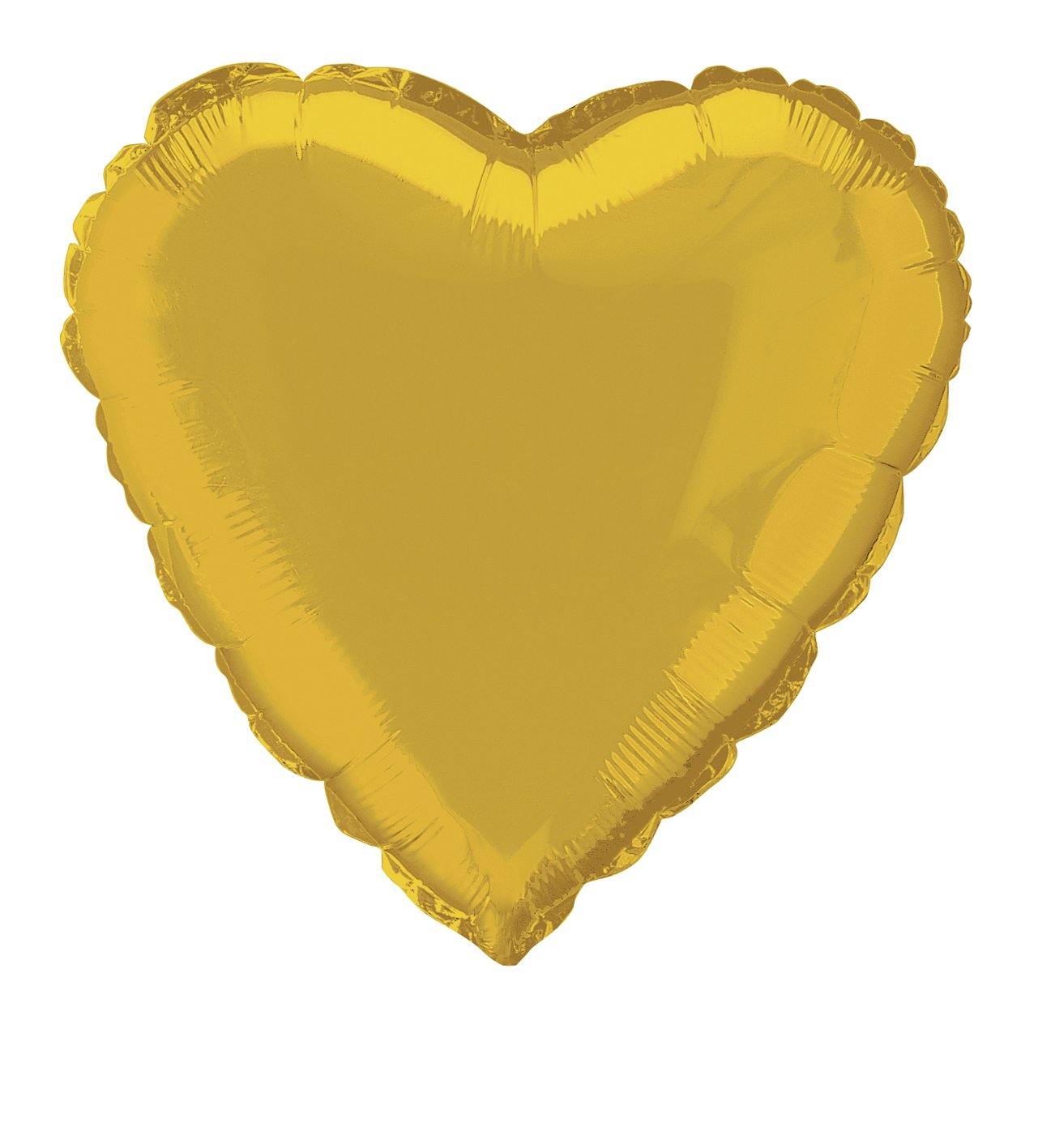 Gold Heart Foil Balloon - 45cm - The Base Warehouse