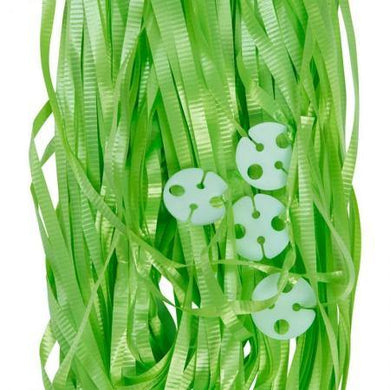 25 Pack Lime Green Clipped Balloon Ribbon - The Base Warehouse