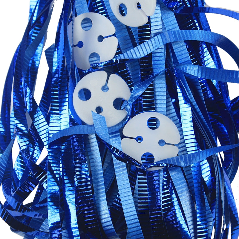 25 Pack Metallic Blue Clipped Balloon Ribbon