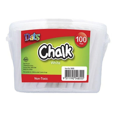 100 Pack White Chalk in Bucket - The Base Warehouse