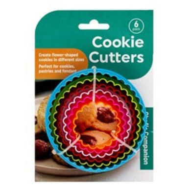 6 Set Plastic Flower Shaped Cookie Cutter - The Base Warehouse