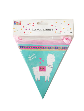 Mint&Pink Alpaca Triangle Banner - 3m - The Base Warehouse