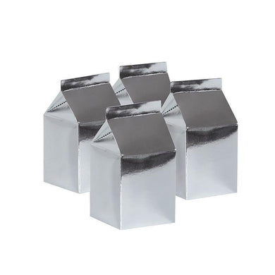 10 Pack Metallic Silver Milk Box - The Base Warehouse
