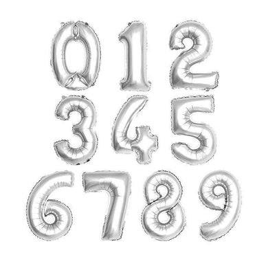 Silver Number 6 Foil Balloon - 36cm - The Base Warehouse