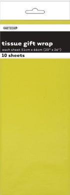 10 Pack Soft Yellow Tissue Sheets - 51cm x 66cm - The Base Warehouse