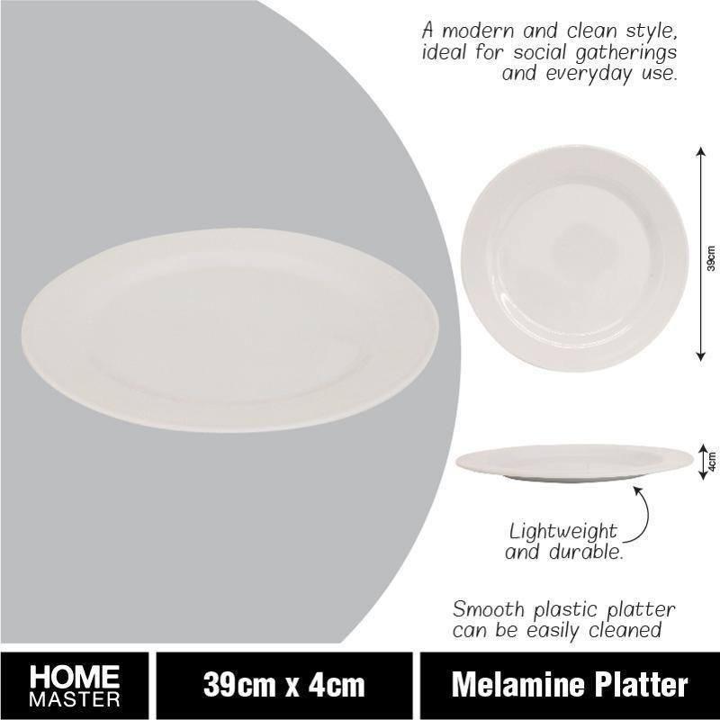 Round Melamine Platter - 39cm x 39cm - The Base Warehouse