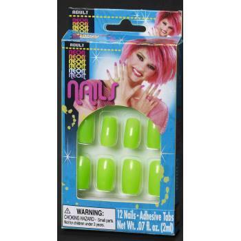 Green Neon Finger Nails - The Base Warehouse