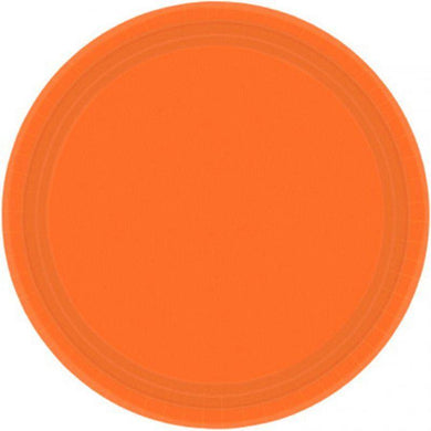 20 Pack Orange Paper Plates - 26cm - The Base Warehouse