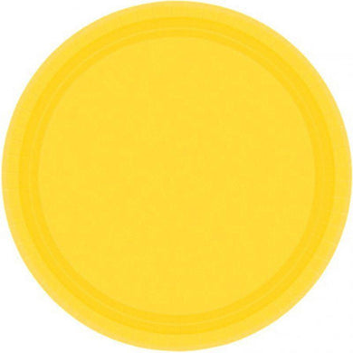 20 Pack Yellow Sunshine Paper Plates - 26cm - The Base Warehouse