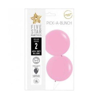 2 Pack Matte Pink Latex Balloons - 60cm - The Base Warehouse