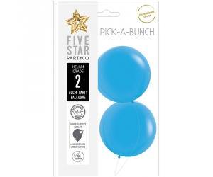 2 Pack Matte Blue Latex Balloon - 60cm - The Base Warehouse