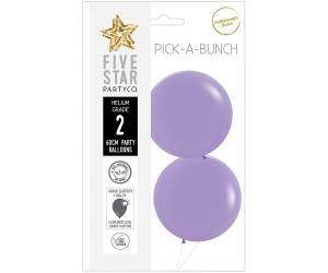 2 Pack Matte Lilac Latex Balloon - 60cm - The Base Warehouse