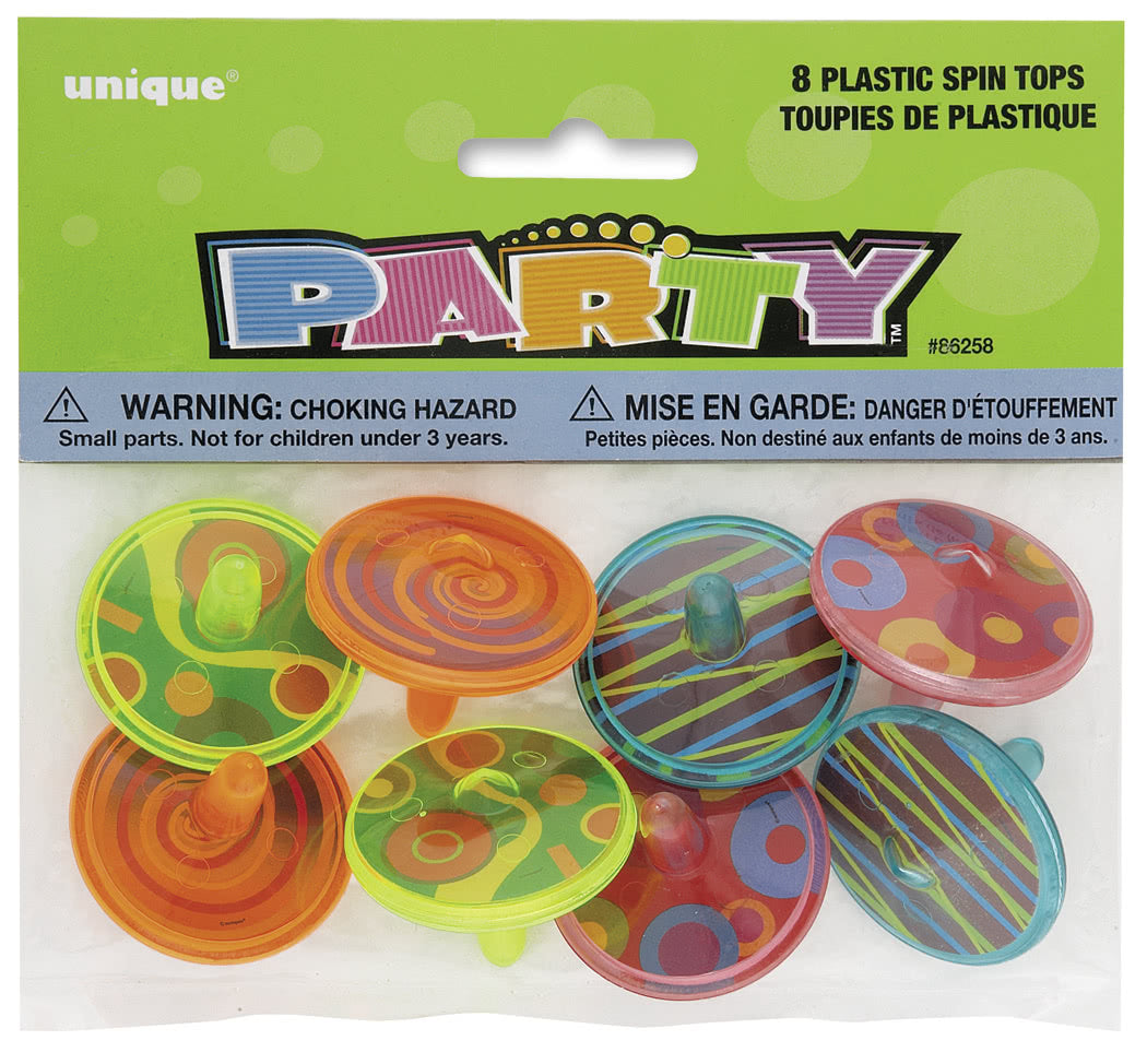 8 Pack Mini Spinning Tops