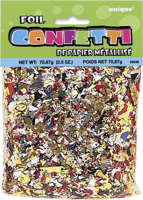 Multi-Coloured Foil Confetti - 71g - The Base Warehouse