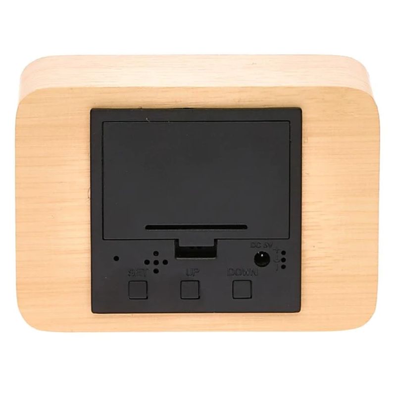 Wooden Cuboids LED Table Clock | The Base Warehouse