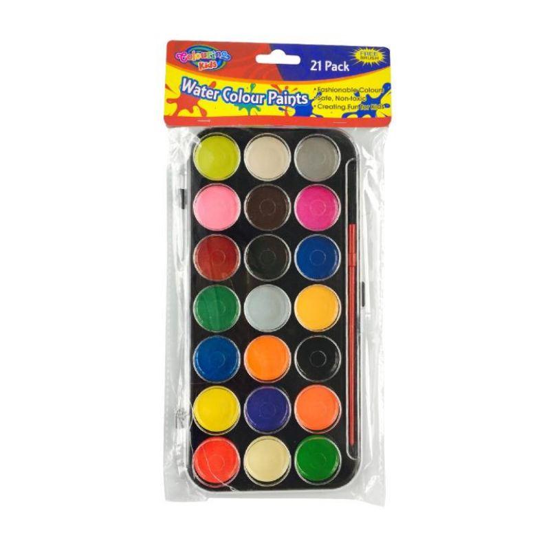 21 Colour Water Colour Paint Set | The Base Warehouse